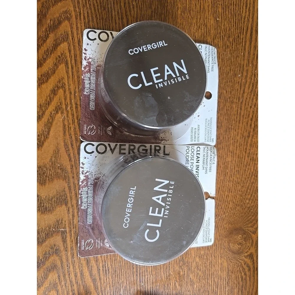 (2) Covergirl Clean‎ Invisible Loose Powder Sealed 140 - Translucent Dark